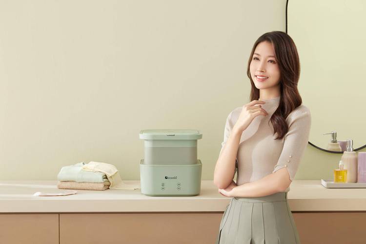 善思折叠洗衣机 免手动进排水，宝宝衣物分类洗涤从此不用愁